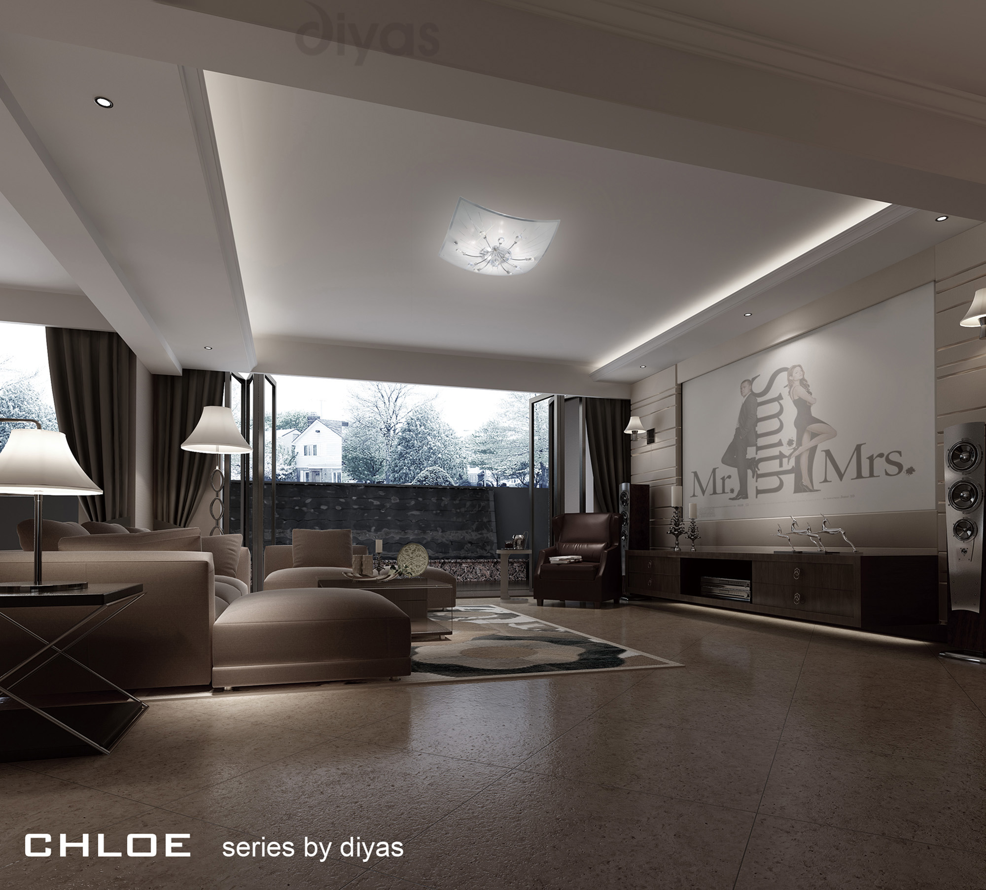 Chloe Crystal Ceiling Lights Diyas Flush Crystal Fittings Chloe Crystal Ceiling Lights Diyas Flush Crystal Fittings